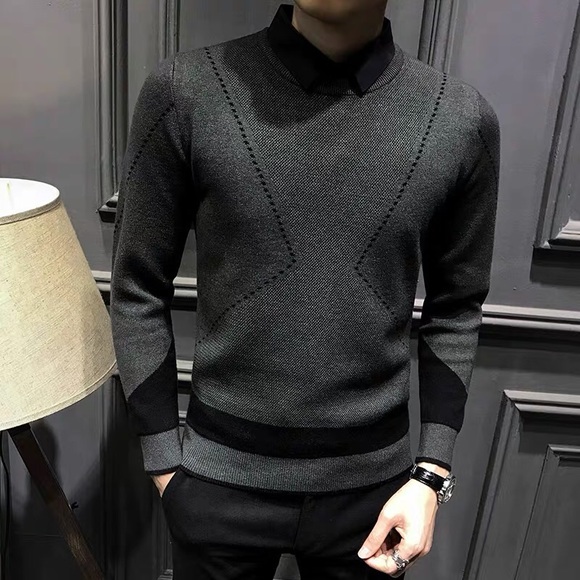Slim fit sweaters for man